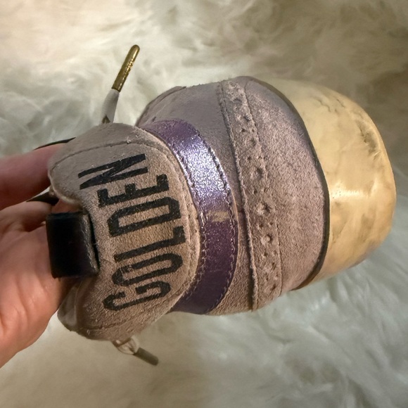 Golden Goose Women's Lavender High-Top Sneakers size 35! 💜💛 - Picture 5 of 16